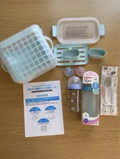 【まとめ売り】母乳実感 哺乳瓶 240ml・LEC 3WAY 消毒ケース 等