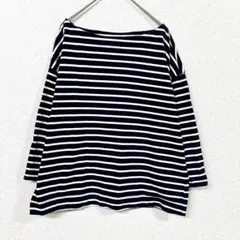 GAP 【M】 カットソー ボーダー ネイビー×白 長袖 トップス ロンT