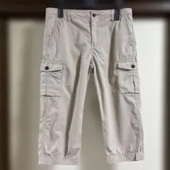 ユニクロ　レディース　カーゴパンツ 七分丈　ベージュSサイズ6ポケット　美品春夏