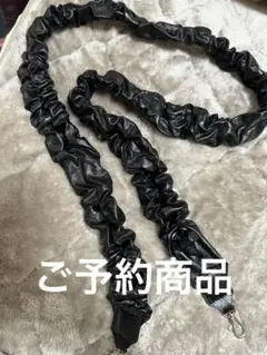 ブラック合成皮革スマホショルダーストラップ