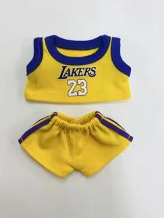 バスケットボールユニフォーム 2点セット 23番 ラブブ服 17cmぬいぐるみ服