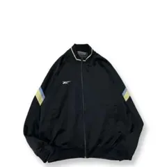 アシックス　トラックジャケット　90s ワンポイント　ブラック　L