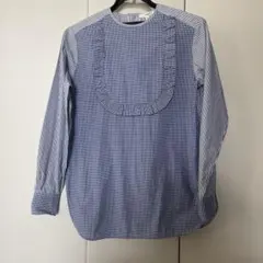 yori ギンガムチェックブラウス　36