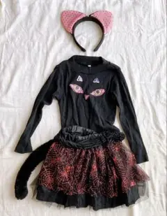 ハロウィン　クロネコ セット　110