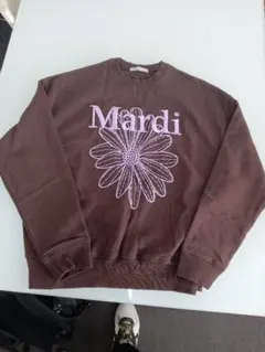 レディース トレーナー Mardi mercredi フラワーロゴ Мsize