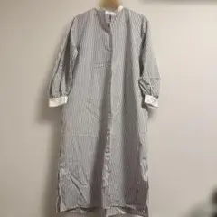 GU ストライプ柄ロングシャツワンピース M