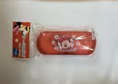 Disney ミニーマウス メガネケース 赤