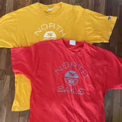 NORTH SAILS Tシャツ XL イエロー レッド