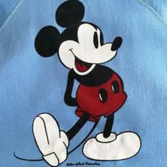 極上BIGサイズ70sディズニーUSA製ミッキーマウス水色スウェットXL