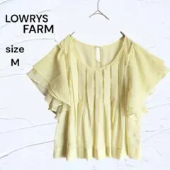LOWRYS FARM ライトイエロー フリル ブラウス M ボリュームスリーブ