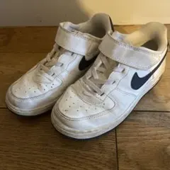 Nike Force 1 キッズ 18.5cm ホワイト/ネイビー