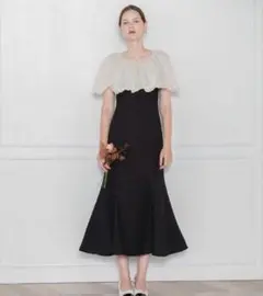 Leja 2WAYオフショルダーパフスリーブマーメイドドレス S