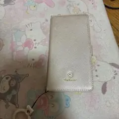 ゴールド 手帳型ケース ストラップ付き