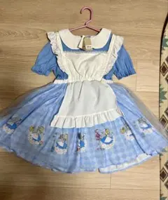 新品　ディズニー　なりきり　不思議の国のアリス水色ワンピース 半袖　120㎝