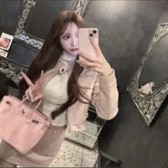 LUMIGNON ルミニョン corduroy pink set up