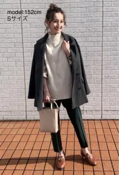 レディース 長袖ニット ハイネック チュニック丈 S かわいい　きれいめ