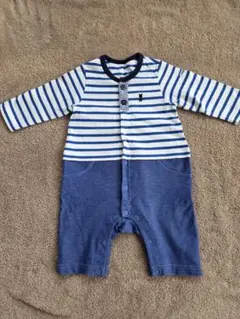 MIKI HOUSE FIRST ストライプロンパース　70サイズ