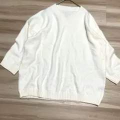 SHEIN Dazy デイジー Vネックニット 白 XL 大きいサイズ ゆったり