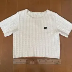 archives ホワイト ケーブルニット 半袖 クロップド丈のサムネイル