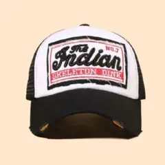 メッシュ　キャップ　ストリート　アメカジ　ダメージ　ヴィンテージ　古着　人気　黒