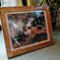 【新品未使用】高級複製画　油絵　児島虎次郎「ベコニアの畠」西洋画　大原美術館