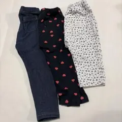 保育園着　レギンス90〜95cm3本セット