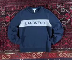 USA古着 LAND'S END スウェット トレーナー ネイビー M