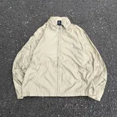 00s Nike ナイロンジャケット パッカブル ベージュ ジップアップ Y2K
