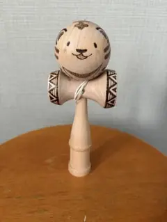 虎の顔　木製けん玉　ウッドバーニング　 2