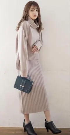 【GRL】ニットトップス、タイトスカートのセットアップ