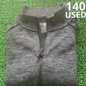 ユニクロ キッズ 140 ダークグレー ジャージ ジップ ブルゾン