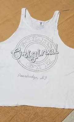 人気の白　ゴールドジム　ヴィンテージワイキキ❤️ レディース　タンクトップ