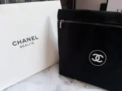 CHANEL ノベルティ ポーチ ココマーク ブラック キャンバス　ラストのサムネイル