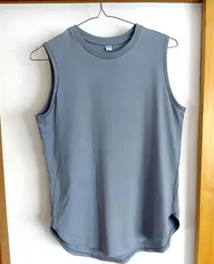 ユニクロ　ノースリーブ Tシャツ ブルーグレー　Mサイズ