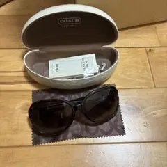 COACH サングラス べっ甲柄 専用ケース付き コーチ シグネチャー柄のサムネイル