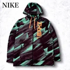 NIKE THERMA-FIT 総柄 フルジップパーカー XL 裏起毛