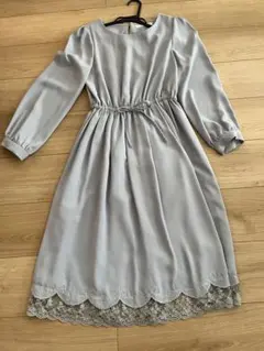 スカラップレース パーティードレス