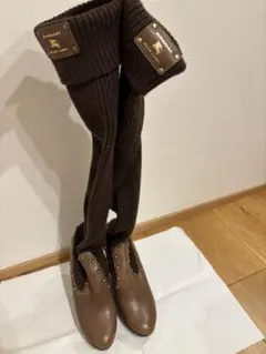 バーバリー　ニットロングブーツのサムネイル