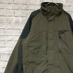 コロンビア　マウンテンパーカーグレーブラック中綿Mロゴ刺繍アウトドア0203