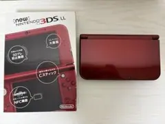 【液晶美品】Newニンテンドー3DS LL メタリックレッド 本体