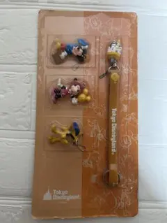ディズニー　ミッキー　ミニー　プルート　ストラップ　非売品