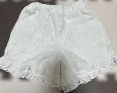 プティマイン　ショートパンツ　レース　花柄　100