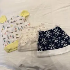 ベビー帽子 冬用　3点セット