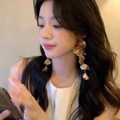 【Ars様　高品質】ウェディングアクセ ピアス 花 前撮り 結婚式