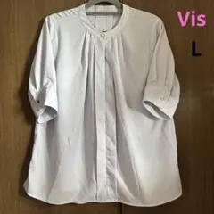 ☆SALE☆Vis 半袖ブラウス Lサイズ　ブルー系のサムネイル