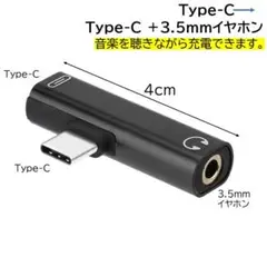 Type-C to 3.5mm イヤホン 変換アダプター T型直挿しタイプ 音楽