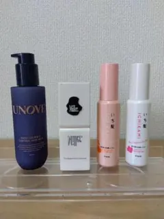 【まとめ売り】UNOV　ヘアミルク　いち髪　ミラーなどヘアケア4点