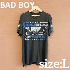 両面ロゴ BAD BOY CHRIS WEIDMAN Tシャツ ブラック　L 黒