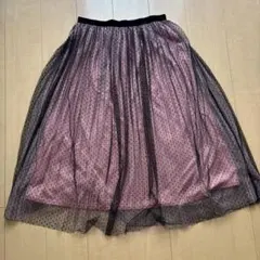 ZARA ドット柄 フレアスカート Lサイズ