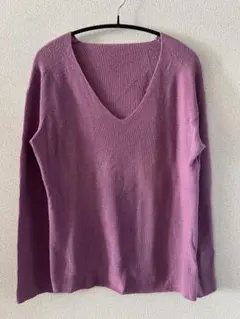 Ungrid アングリッド Vネック畦編みニット セーター